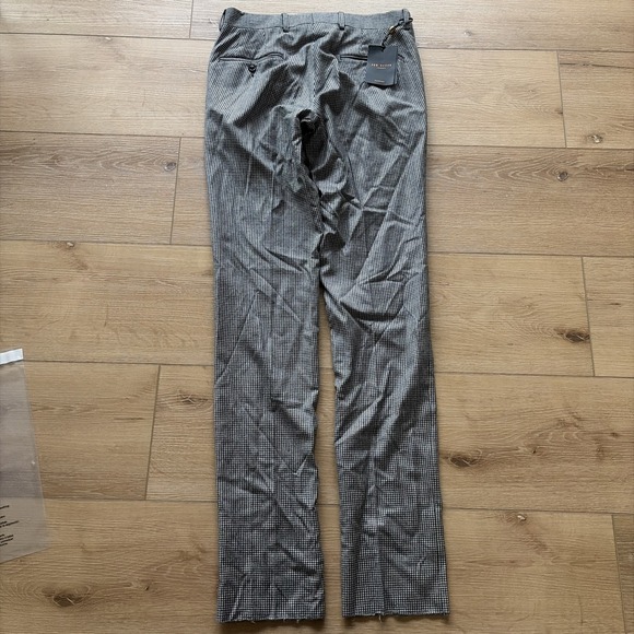 Ted Baker Roger CT Men's 100% Wool Flat Front Dress Pants Waist 30 R Houndstooth - Picture 8 of 8